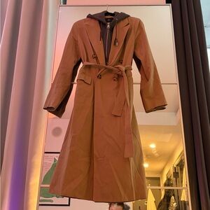 7 For All Mankind Brown Trench Coat